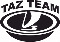  Наклейка Taz team 10x15 Черный