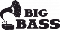  Наклейка Big Bass 10х5 Черный