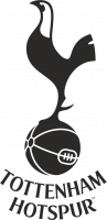  Наклейка Логотип Tottenham Hotspur 10x20 Черный