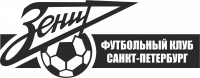  Наклейка Логотип Зенит 2 15x5 Черный