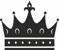  Наклейка Корона 7 15x15 Черный