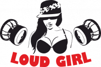  Наклейка Loud girl 20x30 Черный
