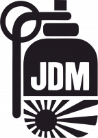  Наклейка Граната JDM 10x15 Черный