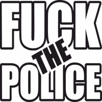  Наклейка   Fuck the police 2 15x15 Черный