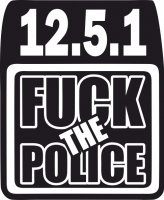  Наклейка Fuck the police 12.5.1 15x20 Черный