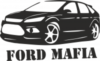  Наклейка Ford mafia 15x25 Черный