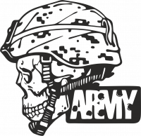  Наклейка Army 15x15 Черный