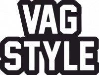  Наклейка Vag style 15x20 Черный