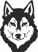  Наклейка Волк 10x15 Черный