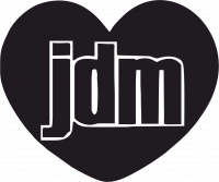  Наклейка Сердце JDM 10x10 Черный