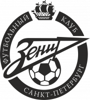  Наклейка Логотип Зенит 1 15x15 Черный