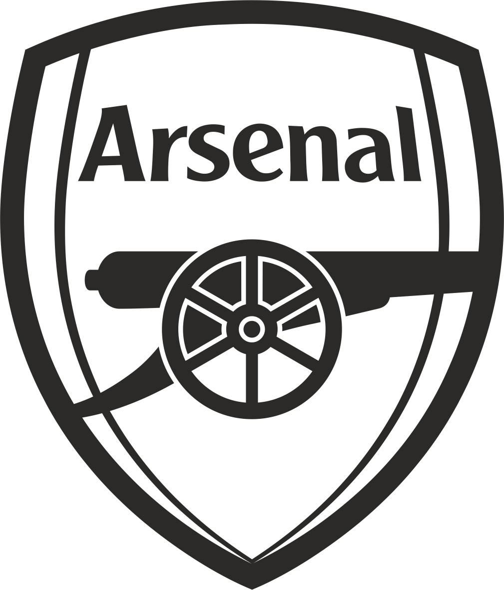 Наклейка Логотип Arsenal 10x15 Черный