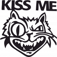  Наклейка Kiss me 10x10 Черный