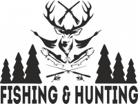  Наклейка Fishing & Hunting 40x50 Черный