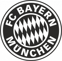  Наклейка Логотип FC Bayern 15x15 Черный