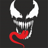  10x15 Белый Наклейка Venom