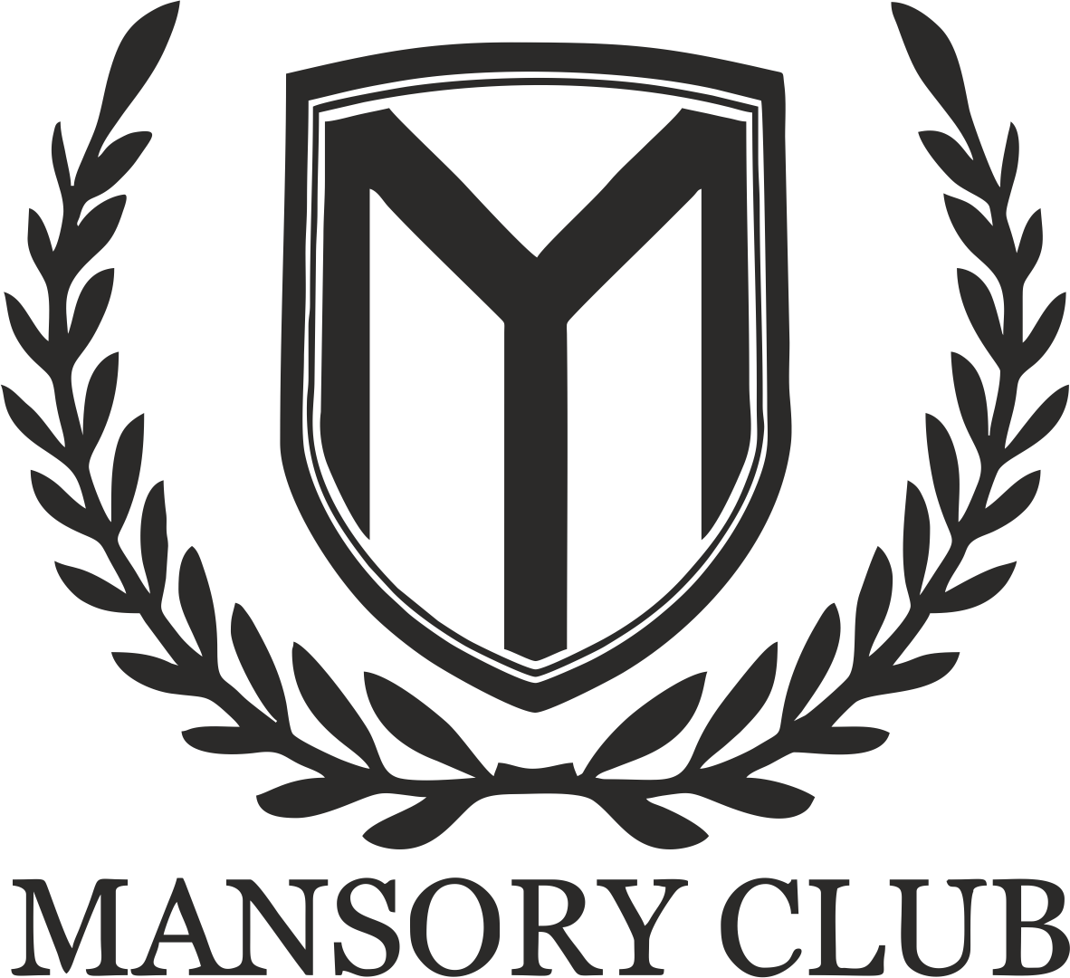 Наклейка Mansory club 10x10 Черный