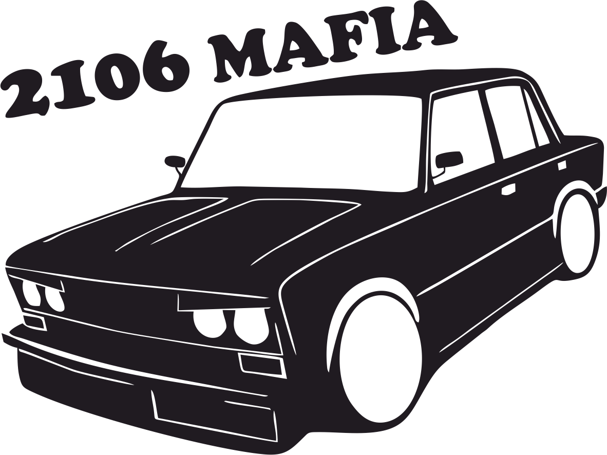 Наклейка 2106 MAFIA 10x15 Черный