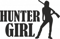  Наклейка Hunter Girl 15x25 Черный