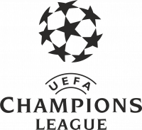 Наклейка Логотип UEFA Champions League 15x15 Черный