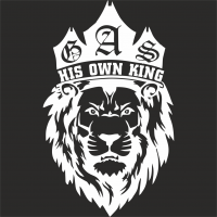  Наклейка Лев с короной 15x25 Белый