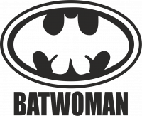  Наклейка Batwoman 10x15 Черный