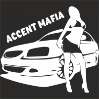  Наклейка Accent Mafia 2 15x15 Белый
