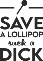  15x20 Черный Наклейка save lollipop