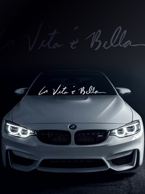 Наклейка на стекло "La vita a bella"