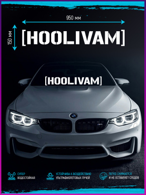 Наклейка на стекло "HOOLIVAM"