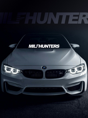 Наклейка на стекло "Milfhunters"